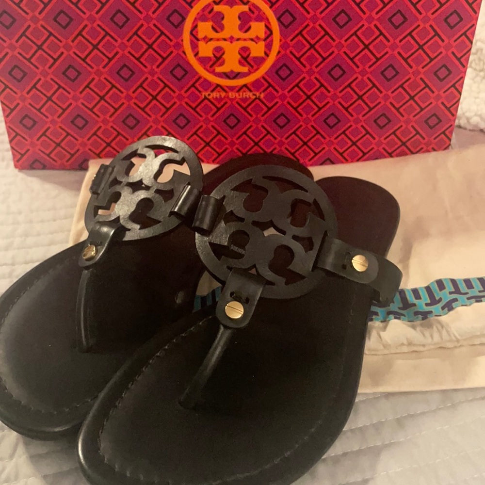 Tory Burch “Miller” Calf Leather Sandal 8.5